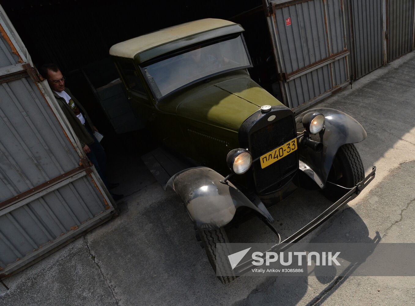 World War II era vehicles are prepared for Victory Day parade in Vladivostok