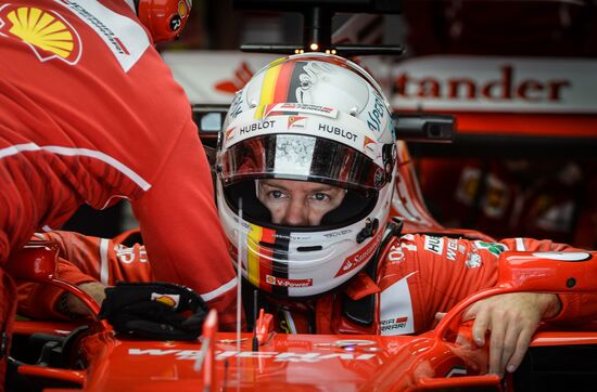 Car racing. Formula 1 Grand Prix of Russia. Free races. First session