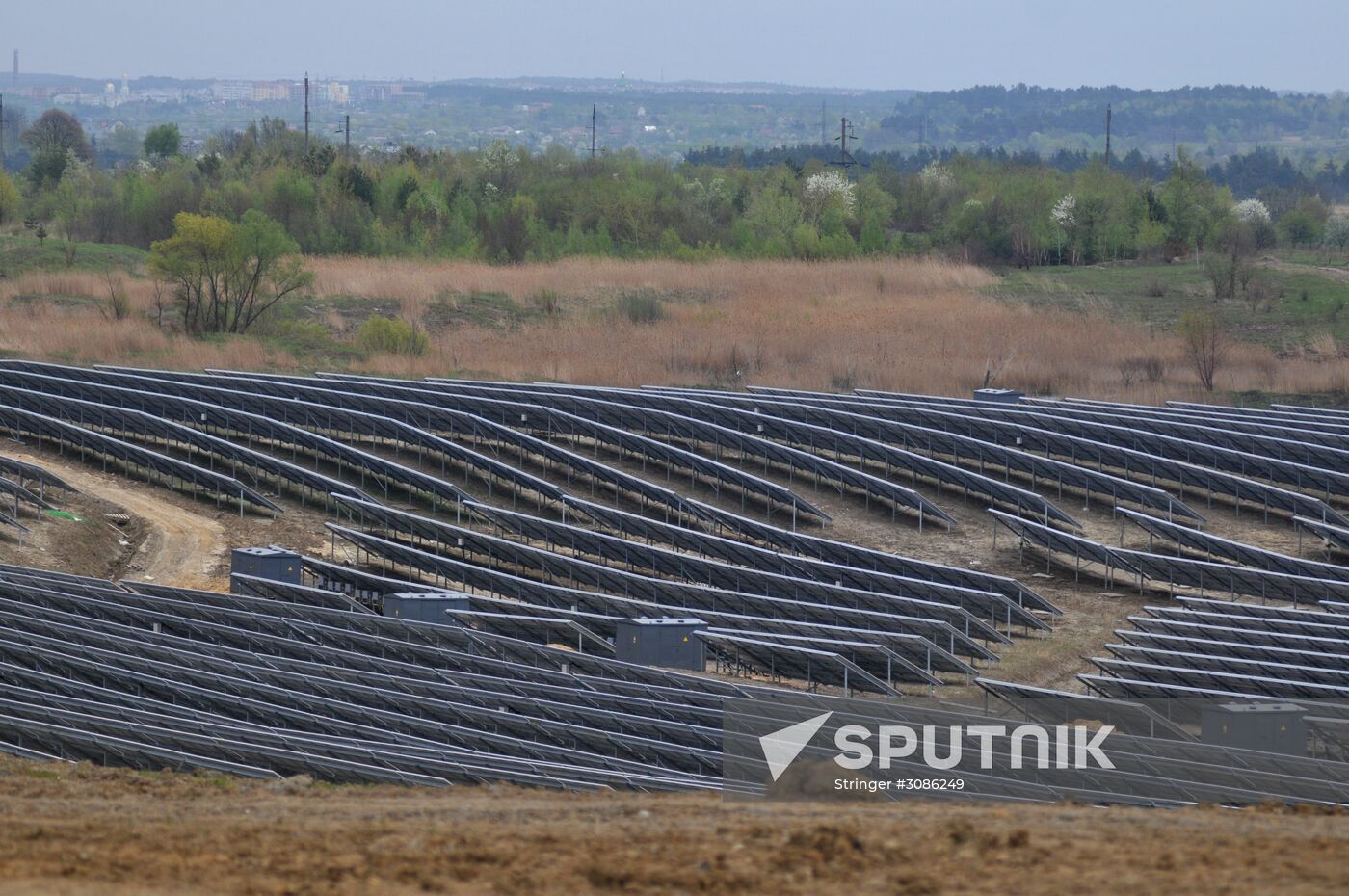 Solar photo electric power station in Lviv Region