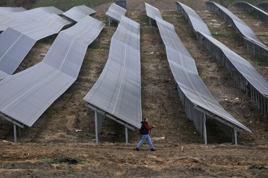 Solar photo electric power station in Lviv Region
