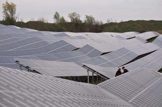 Solar photo electric power station in Lviv Region