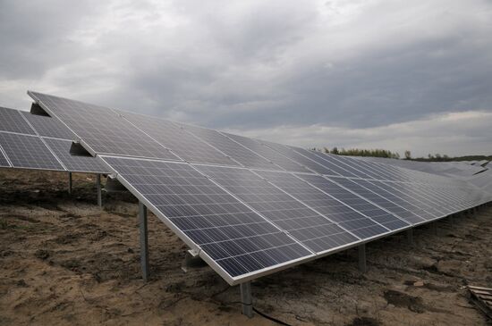 Solar photo electric power station in Lviv Region