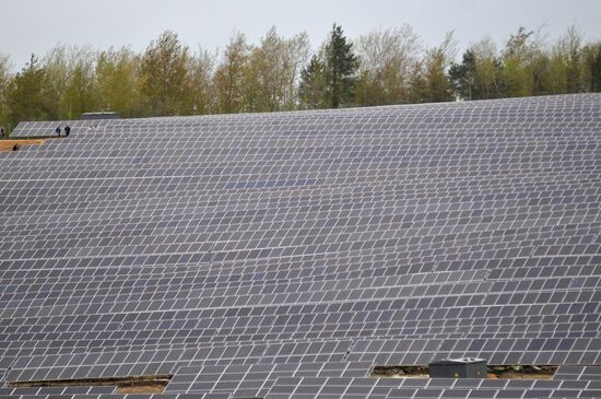 Solar photo electric power station in Lviv Region