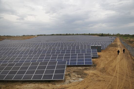 Solar photo electric power station in Lviv Region