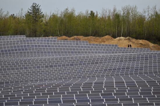 Solar photo electric power station in Lviv Region