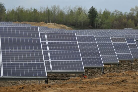 Solar photo electric power station in Lviv Region