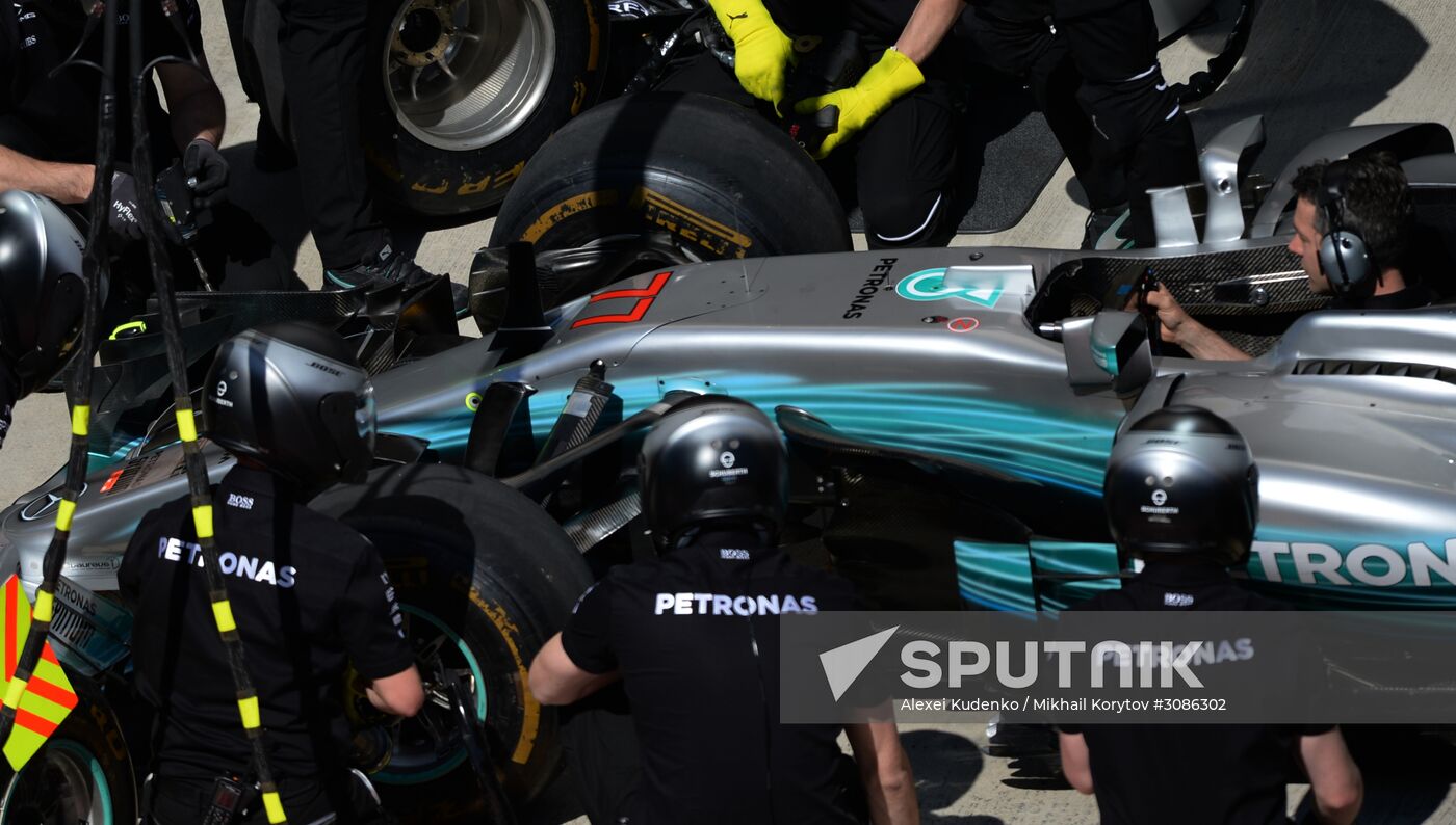 Car racing. Formula 1 Grand Prix of Russia. Free races. Third session
