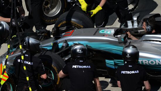Car racing. Formula 1 Grand Prix of Russia. Free races. Third session