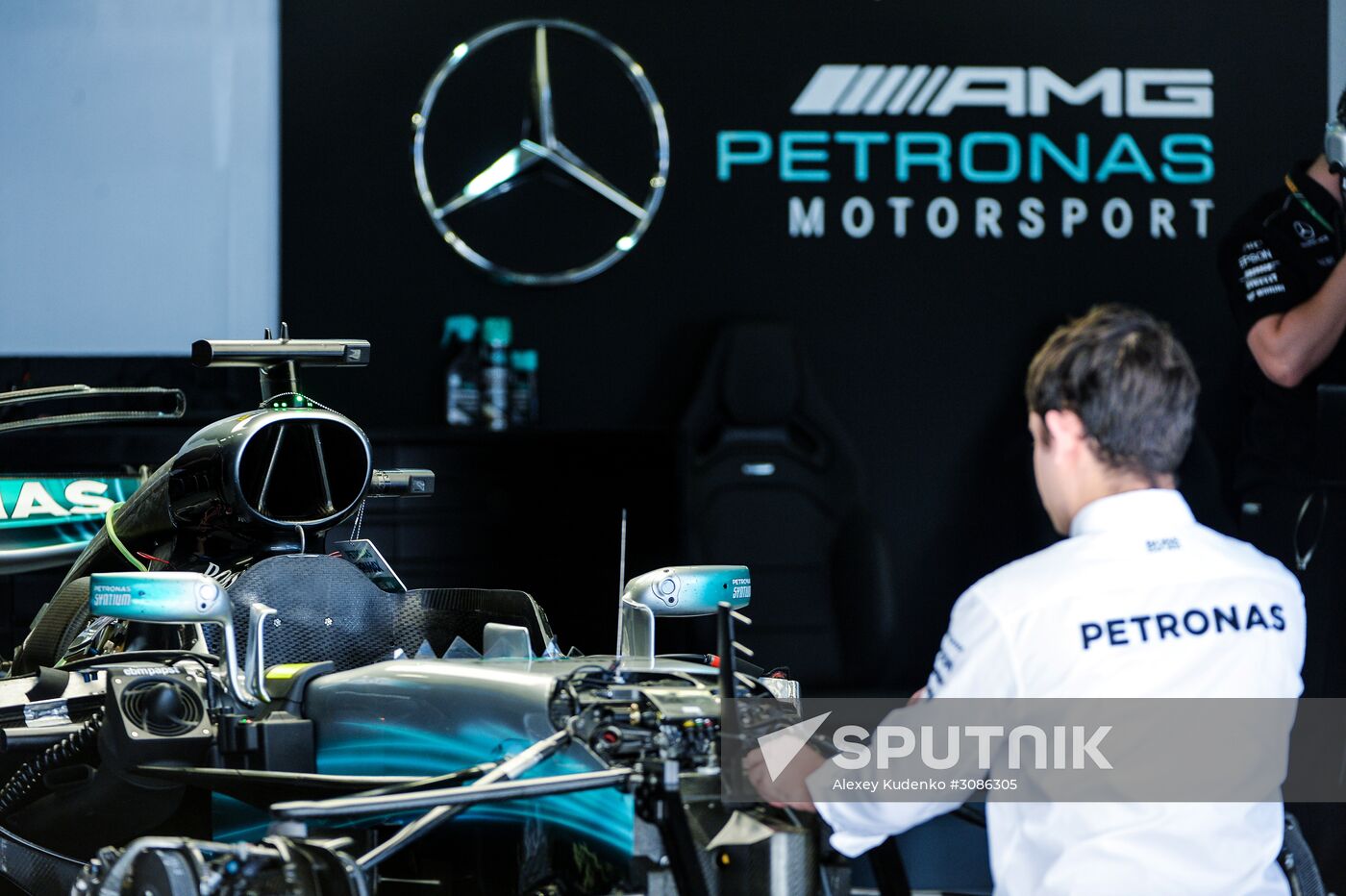 Car racing. Formula 1 Grand Prix of Russia. Free races. Third session