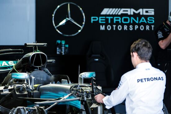 Car racing. Formula 1 Grand Prix of Russia. Free races. Third session