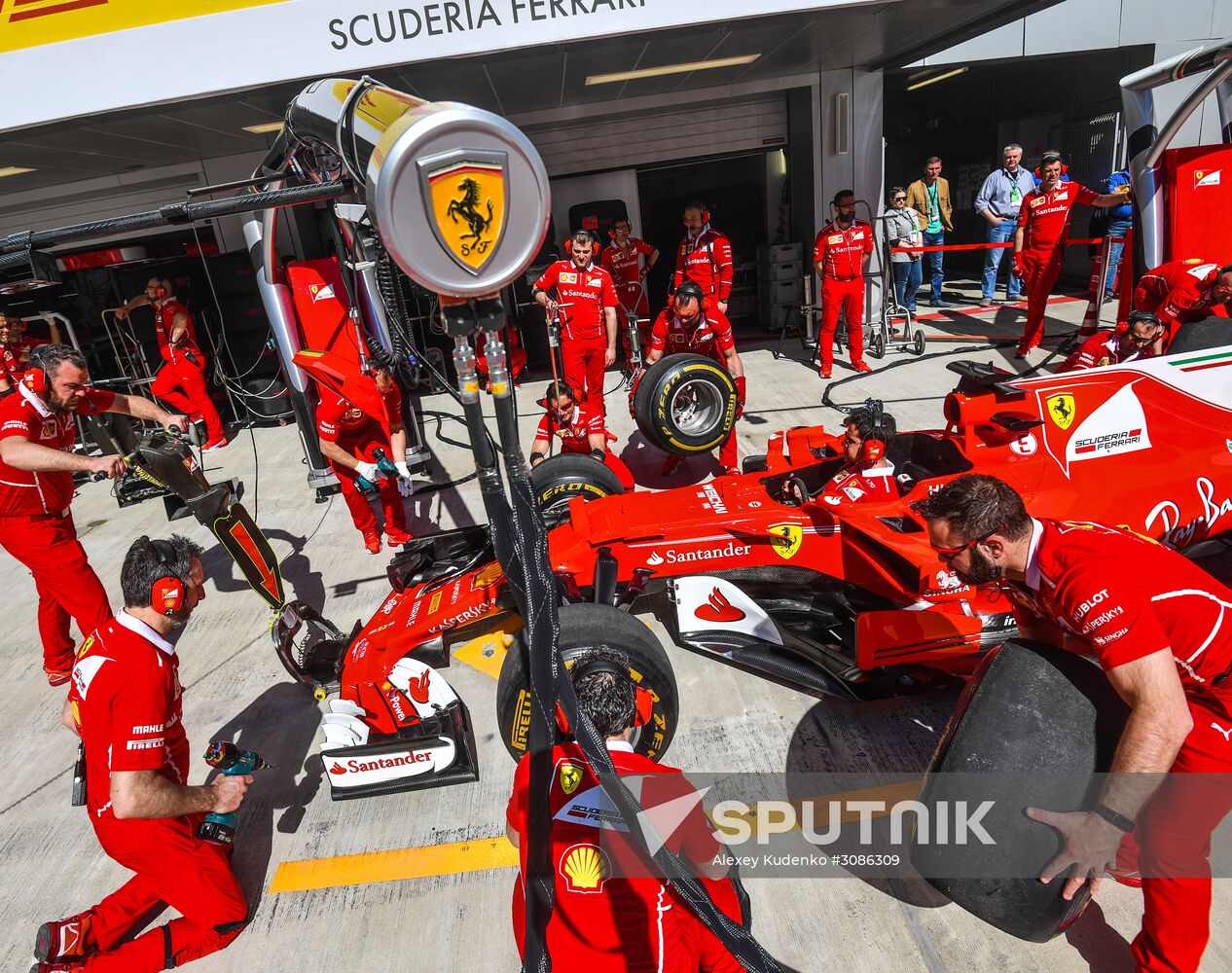 Car racing. Formula 1 Grand Prix of Russia. Free races. Third session