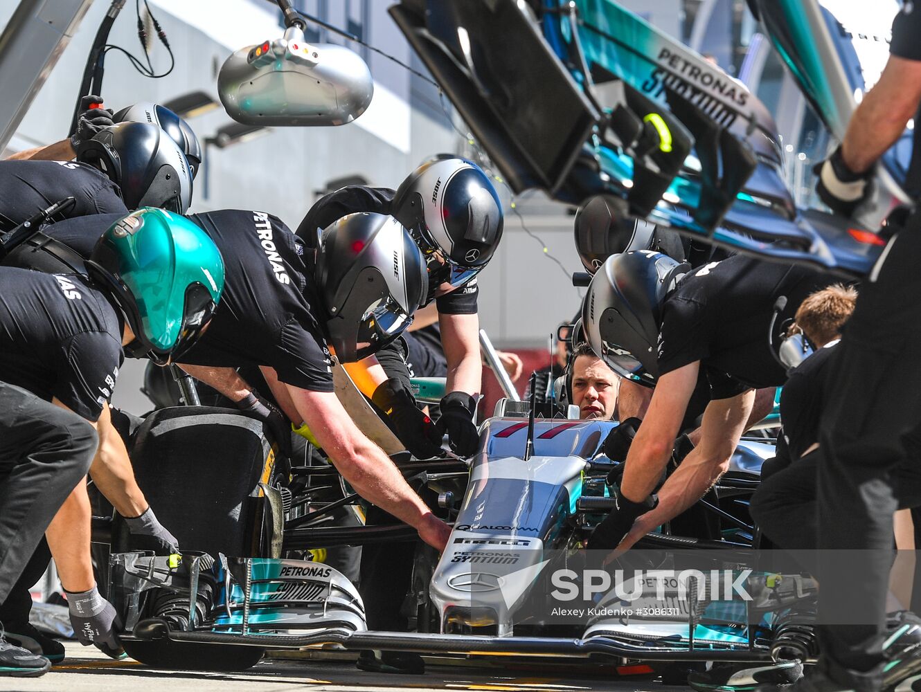Car racing. Formula 1 Grand Prix of Russia. Free races. Third session