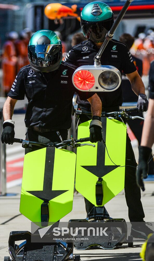 Car racing. Formula 1 Grand Prix of Russia. Free races. Third session
