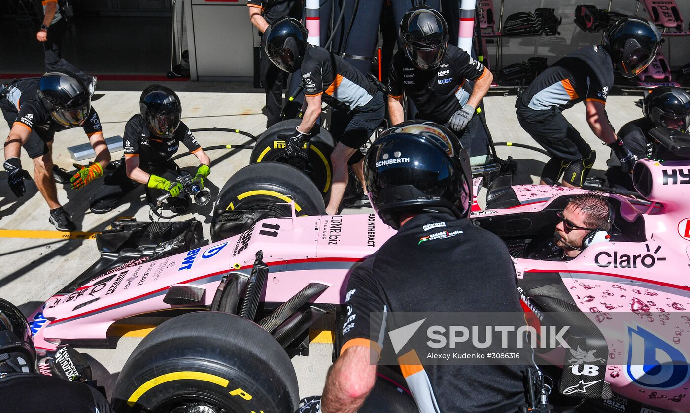 Car racing. Formula 1 Grand Prix of Russia. Free races. Third session