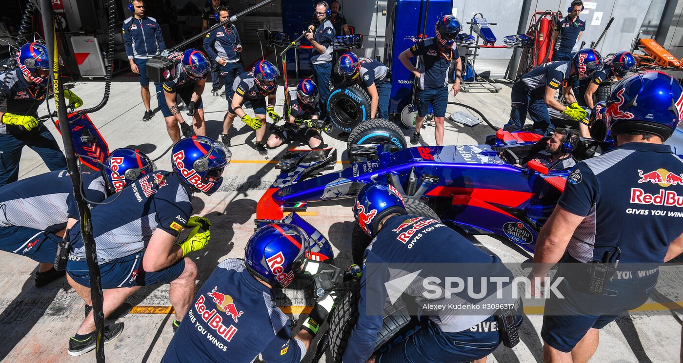 Car racing. Formula 1 Grand Prix of Russia. Free races. Third session