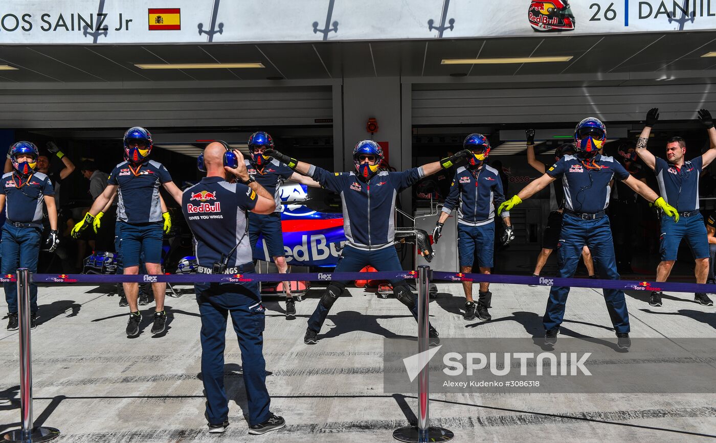 Car racing. Formula 1 Grand Prix of Russia. Free races. Third session