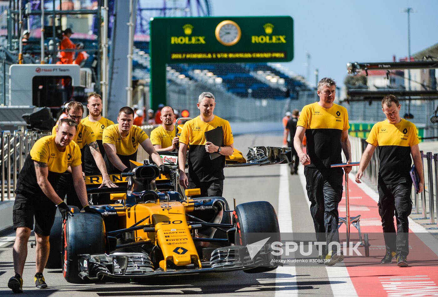 Car racing. Formula 1 Grand Prix of Russia. Free races. Third session