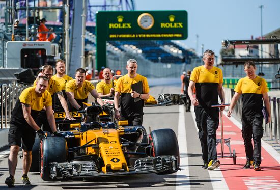 Car racing. Formula 1 Grand Prix of Russia. Free races. Third session