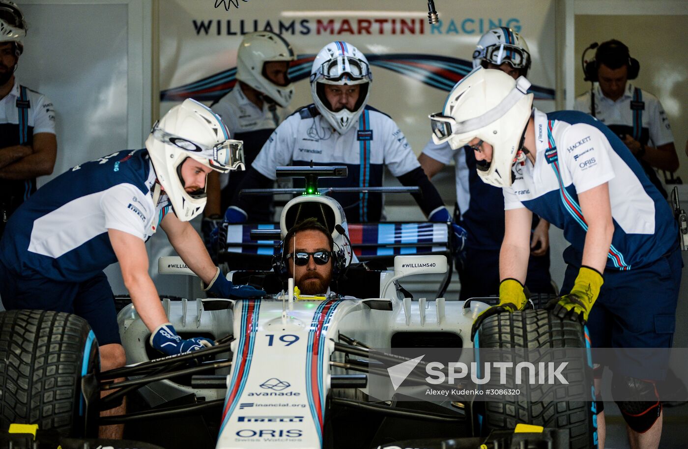 Car racing. Formula 1 Grand Prix of Russia. Free races. Third session