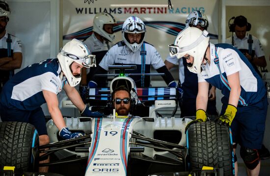 Car racing. Formula 1 Grand Prix of Russia. Free races. Third session
