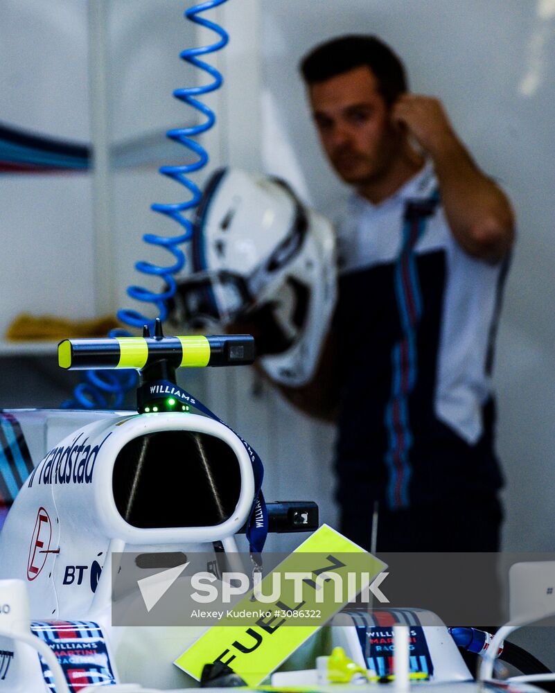 Car racing. Formula 1 Grand Prix of Russia. Free races. Third session