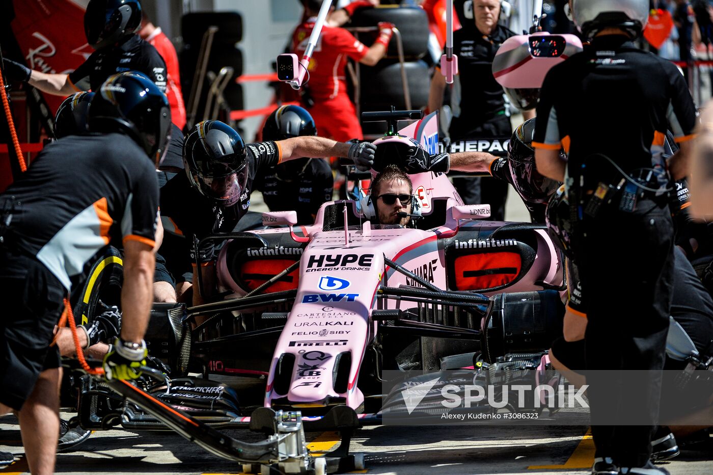 Car racing. Formula 1 Grand Prix of Russia. Free races. Third session
