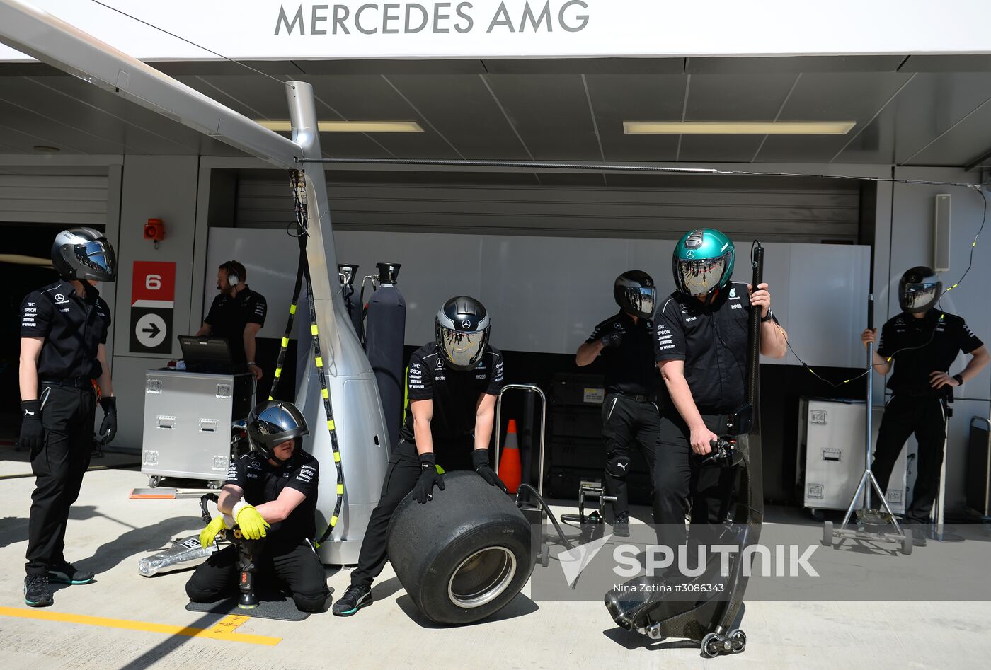 Car racing. Formula 1 Grand Prix of Russia. Free races. Third session