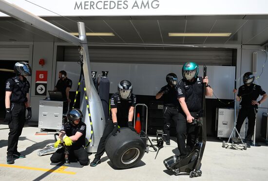 Car racing. Formula 1 Grand Prix of Russia. Free races. Third session