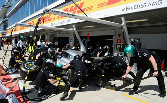 Car racing. Formula 1 Grand Prix of Russia. Free races. Third session