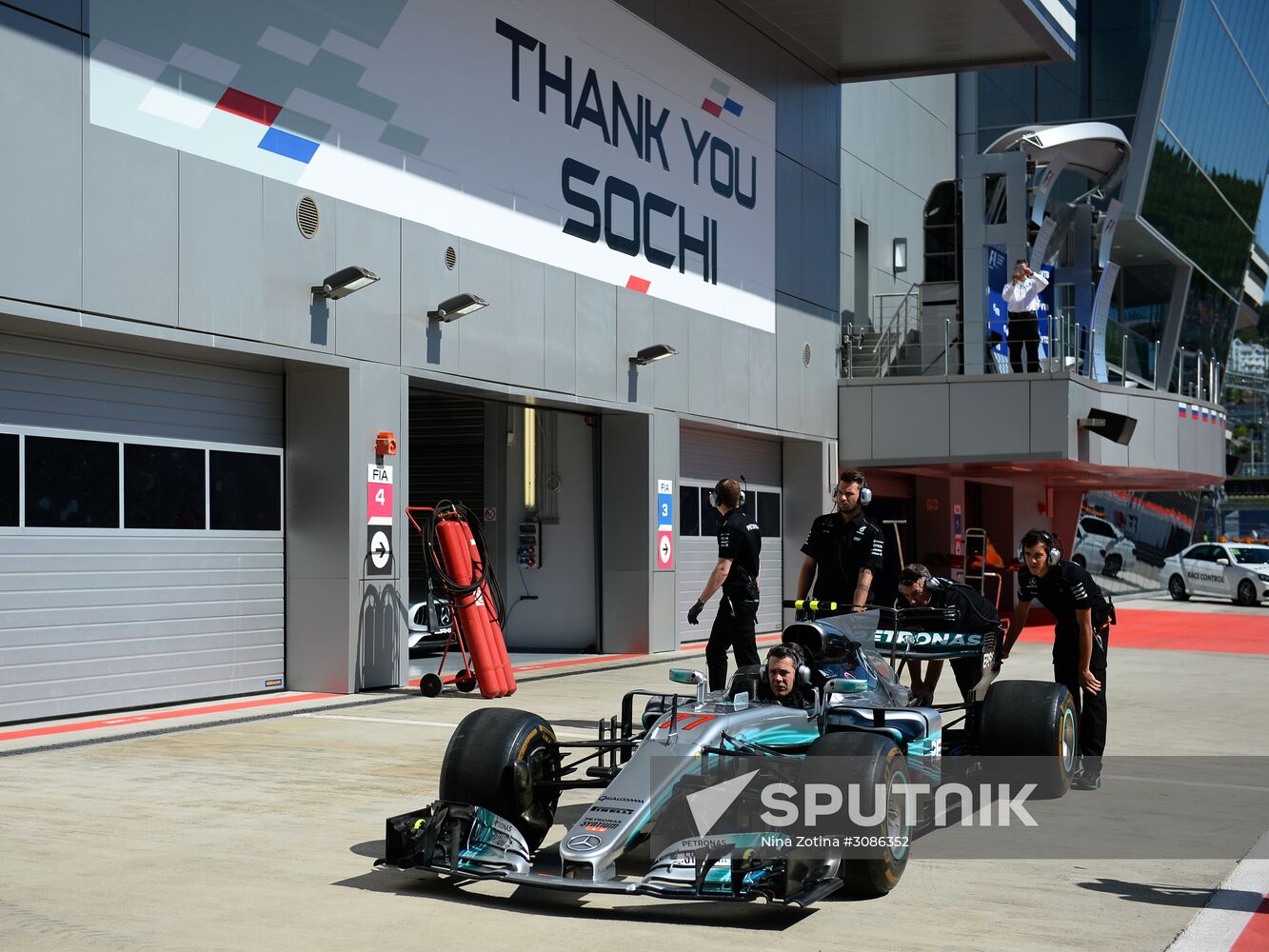 Car racing. Formula 1 Grand Prix of Russia. Free races. Third session