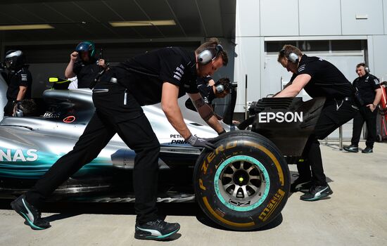 Car racing. Formula 1 Grand Prix of Russia. Free races. Third session