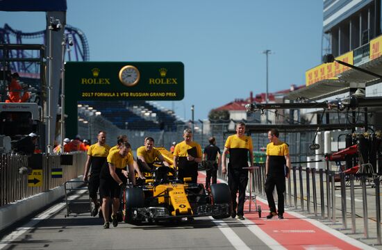 Car racing. Formula 1 Grand Prix of Russia. Free races. Third session