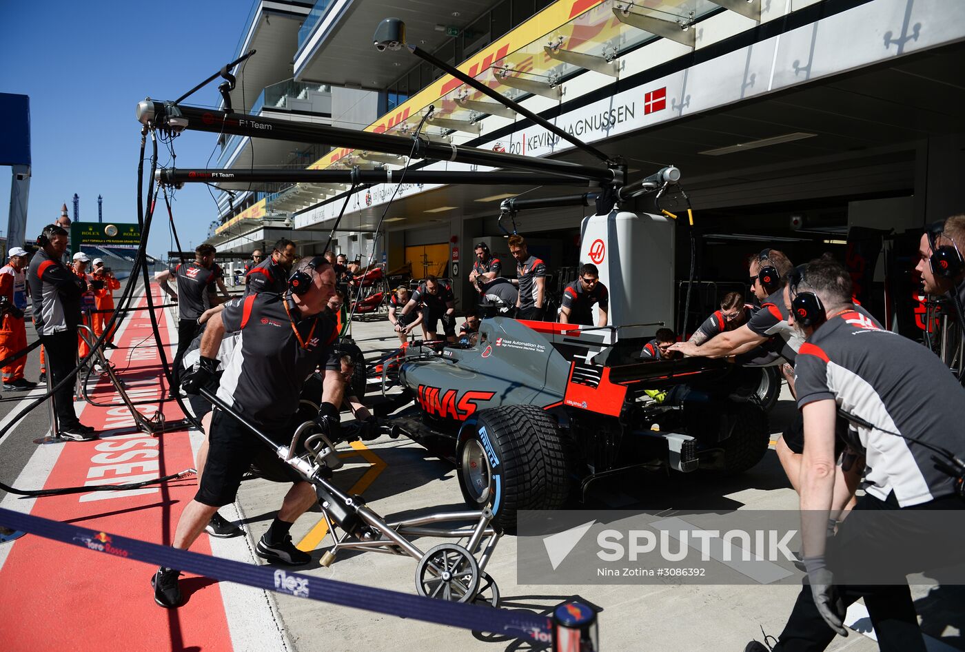 Car racing. Formula 1 Grand Prix of Russia. Free races. Third session