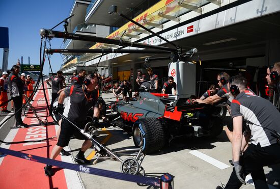 Car racing. Formula 1 Grand Prix of Russia. Free races. Third session