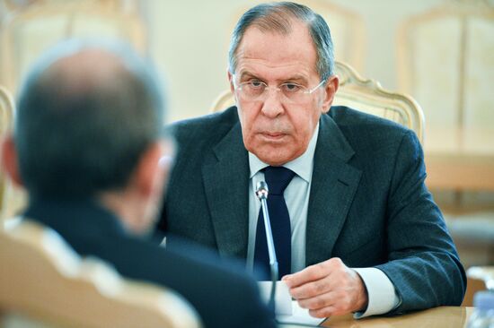 Russian Foreign Minister Sergei Lavrov meets with Jordanian Foreign Minister Ayman Safadi