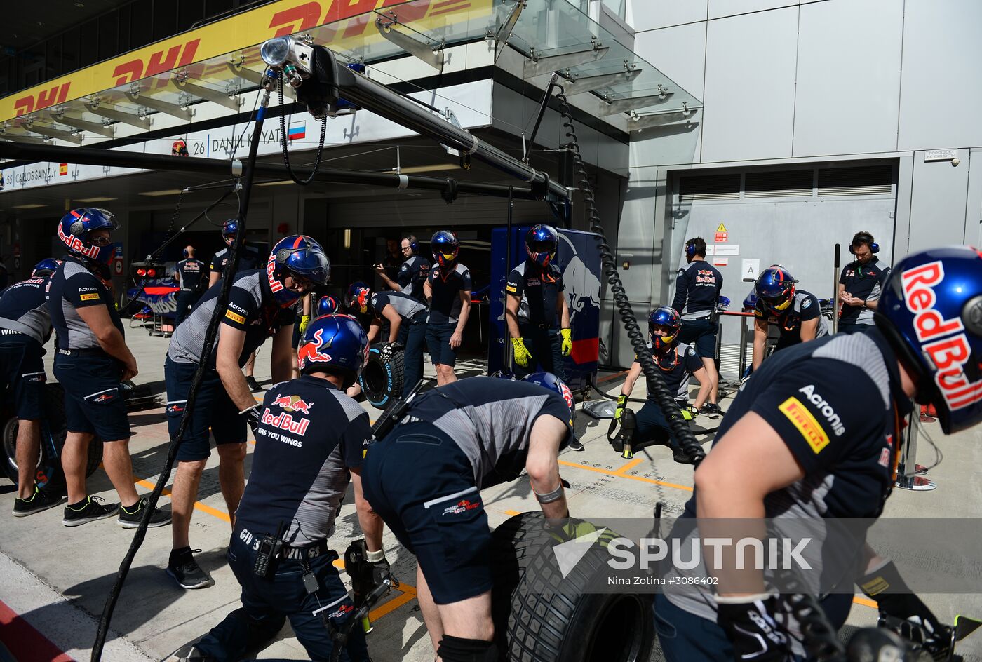 Car racing. Formula 1 Grand Prix of Russia. Free races. Third session
