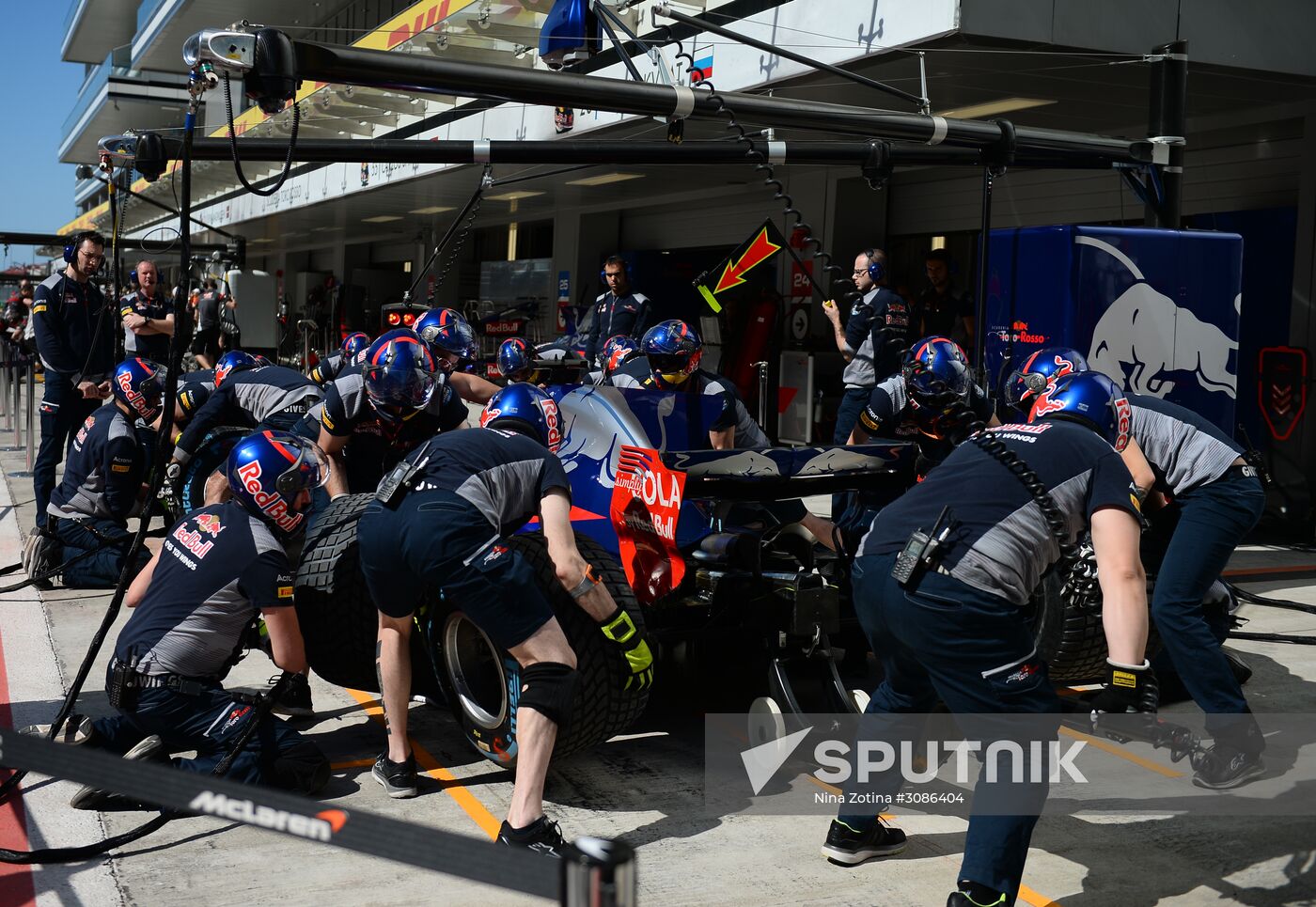 Car racing. Formula 1 Grand Prix of Russia. Free races. Third session