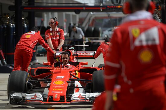 Car racing. Formula 1 Grand Prix of Russia. Free races. Third session
