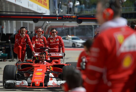 Car racing. Formula 1 Grand Prix of Russia. Free races. Third session