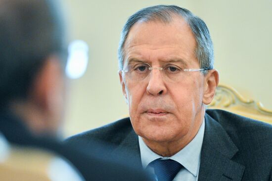 Russian Foreign Minister Sergei Lavrov meets with Jordanian Foreign Minister Ayman Safadi