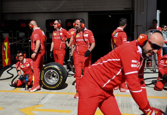 Car racing. Formula 1 Grand Prix of Russia. Free races. Third session