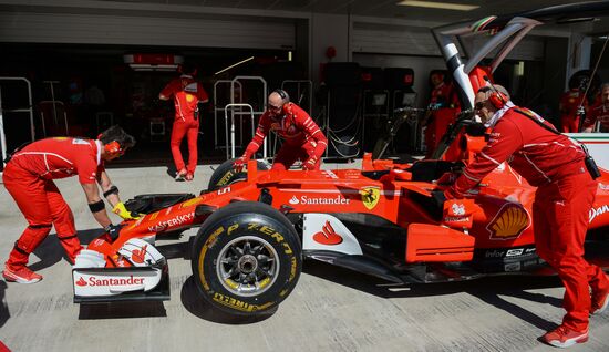 Car racing. Formula 1 Grand Prix of Russia. Free races. Third session