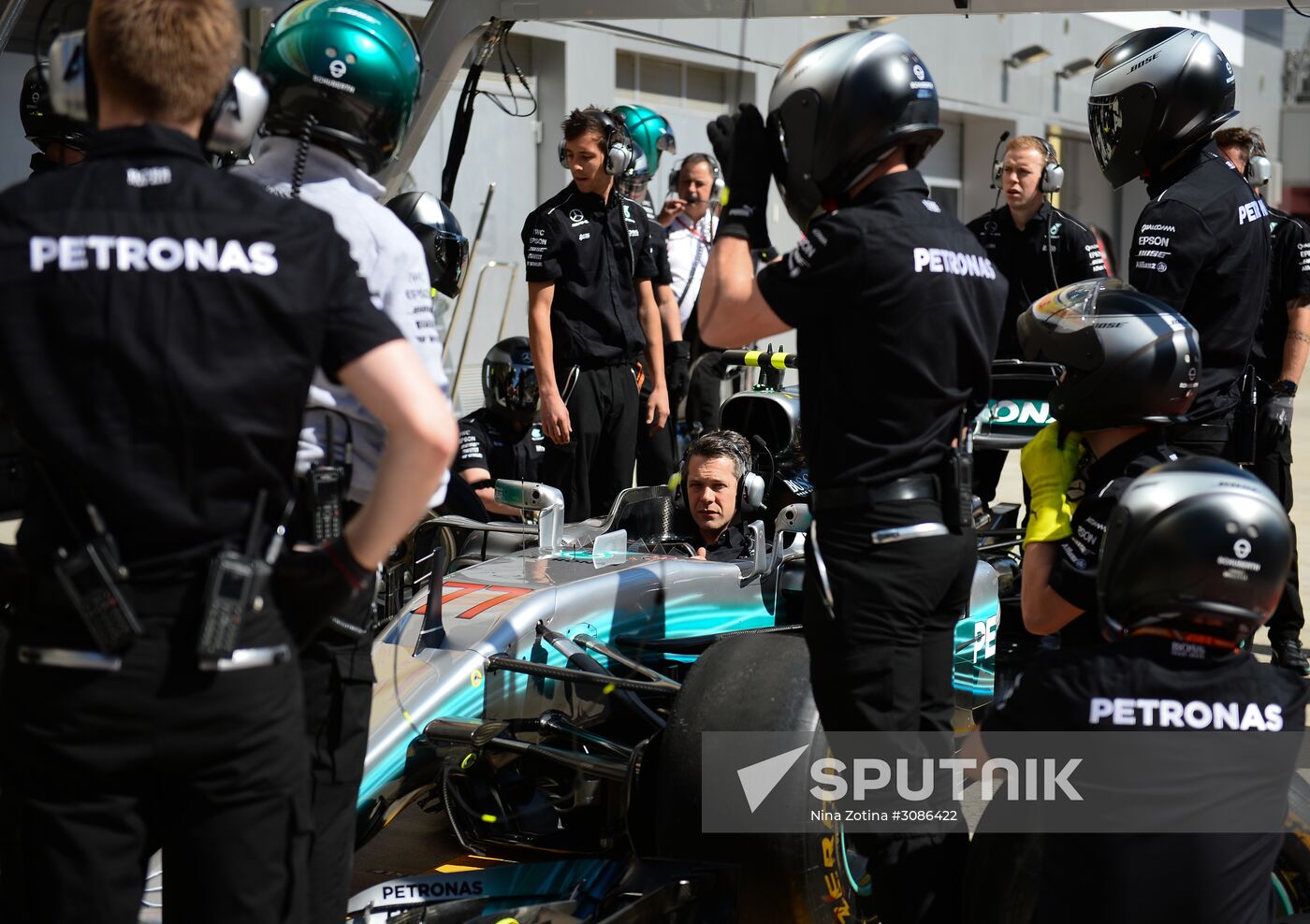 Car racing. Formula 1 Grand Prix of Russia. Free races. Third session