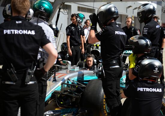 Car racing. Formula 1 Grand Prix of Russia. Free races. Third session