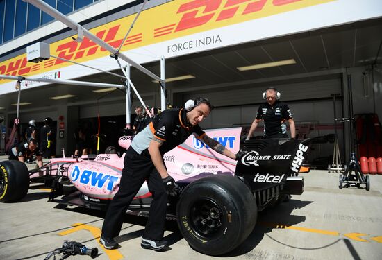 Car racing. Formula 1 Grand Prix of Russia. Free races. Third session
