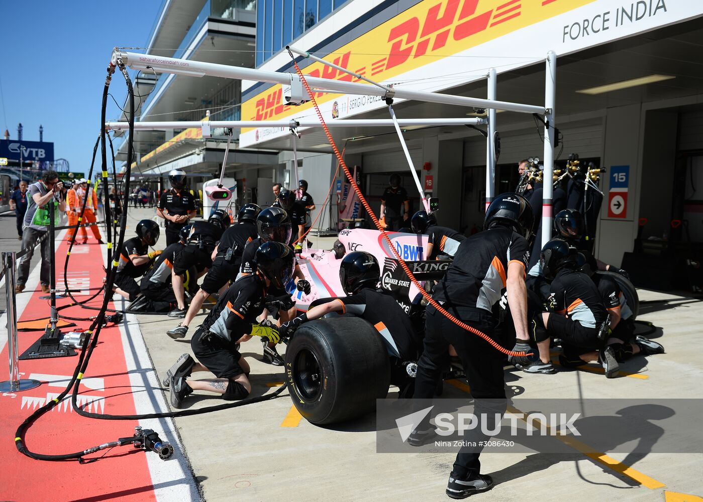Car racing. Formula 1 Grand Prix of Russia. Free races. Third session