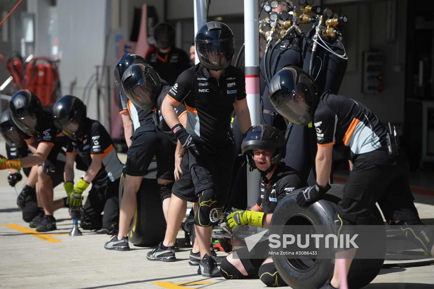 Car racing. Formula 1 Grand Prix of Russia. Free races. Third session
