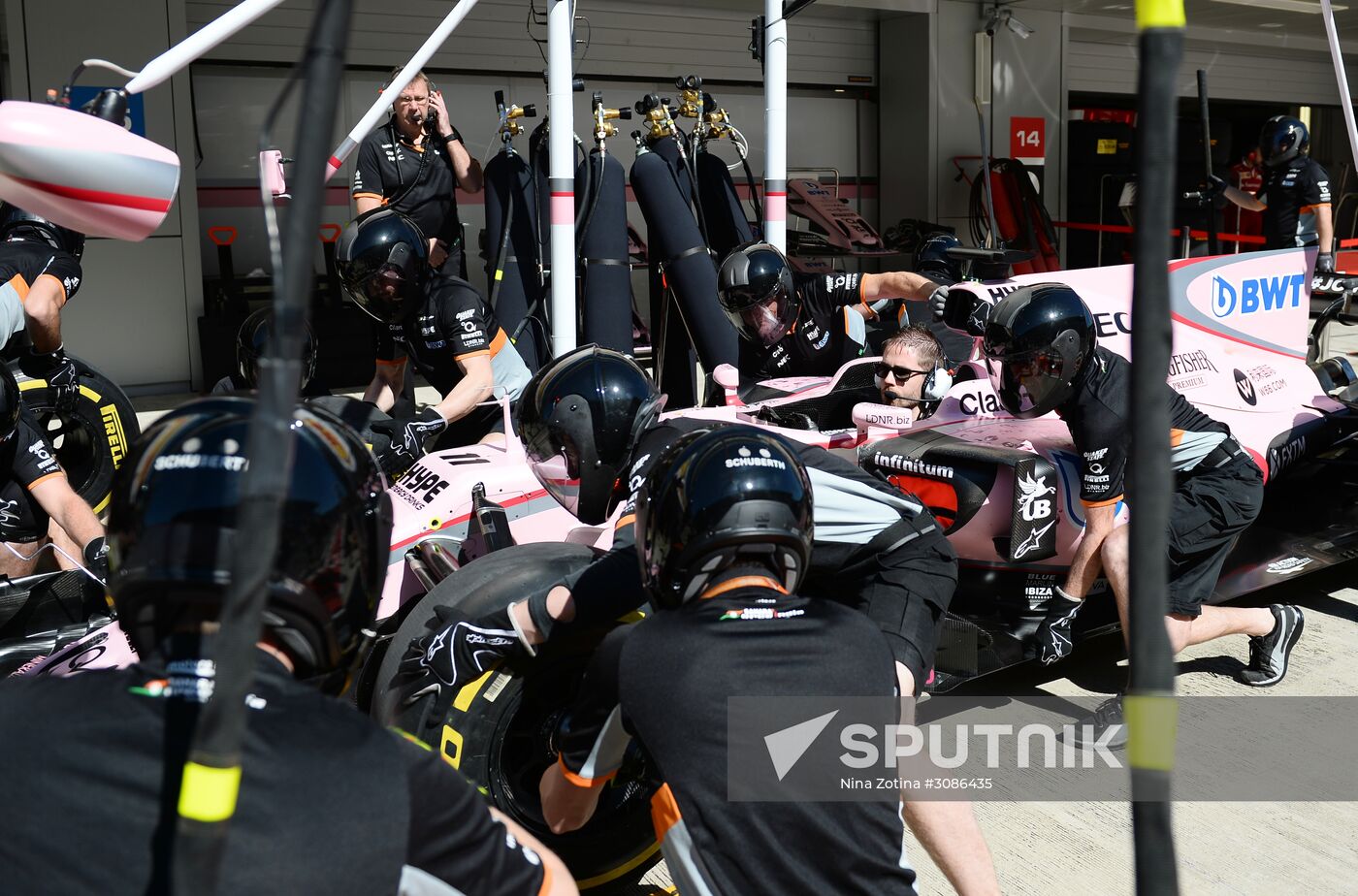 Car racing. Formula 1 Grand Prix of Russia. Free races. Third session
