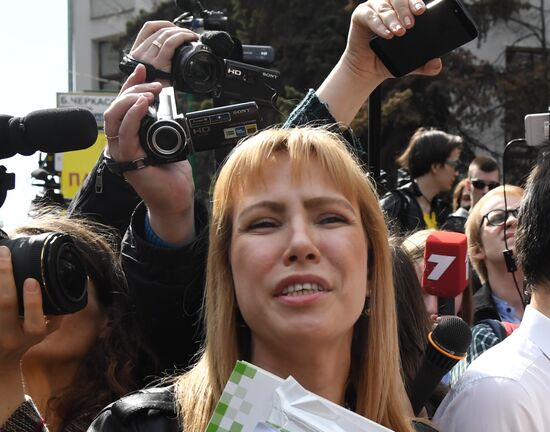 Open Russia movement holds unathorized rally in Moscow