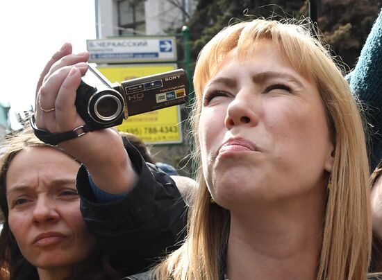 Open Russia movement holds unathorized rally in Moscow